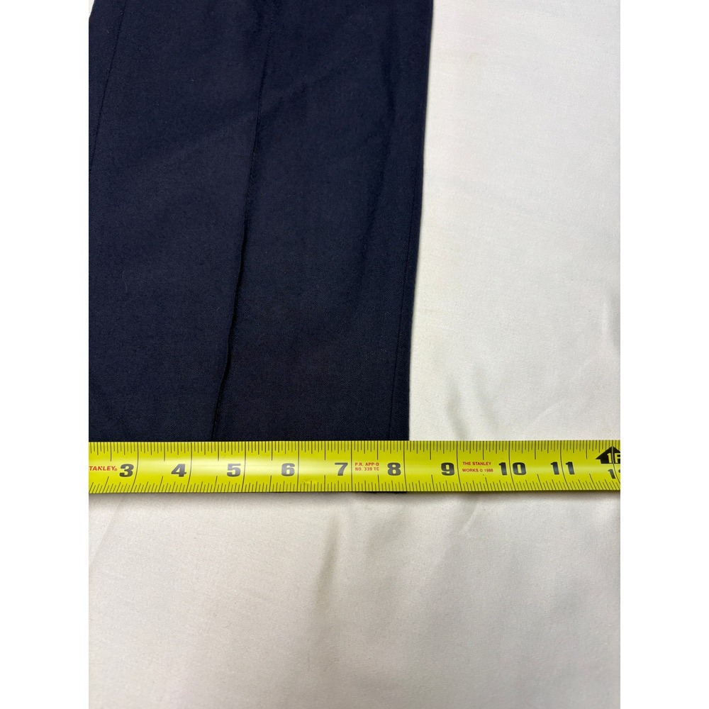 Tomorrowland Japan Navy Blue Wool Blend Wide Leg Belted Pleated Womens W30 L26 - Picture 11 of 12